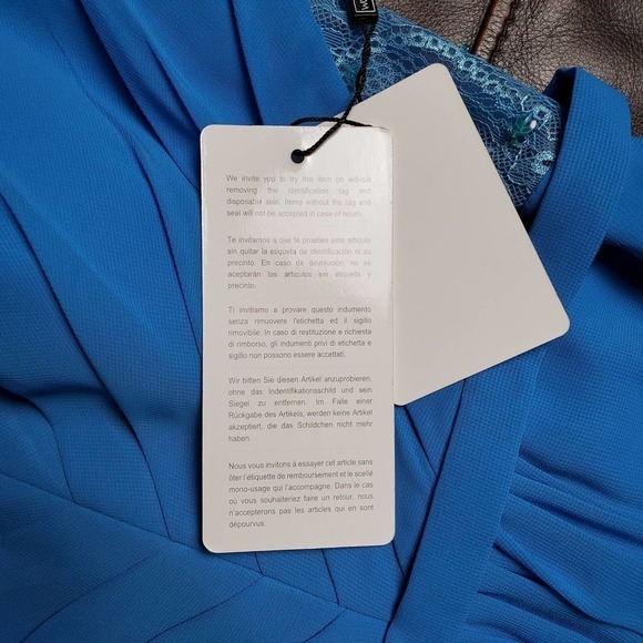 JJ's House A-line Princess V-neck Chiffon Ocean Blue Bridesmaid Party Dress New - Picture 13 of 15